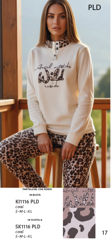 KAREKI1116PLD- ki 1116 pld pigiama donna coral - Fratelli Parenti